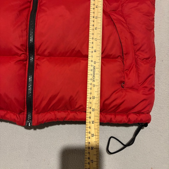 The North Face Nuptse‎ 700 Vest Men's Medium Red Goose Down Puffer Full Zip - Picture 2 of 8